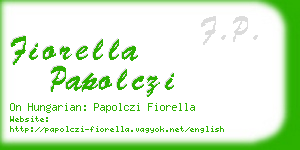 fiorella papolczi business card